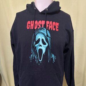 Ghost Face Men's Black Hoodie Size Large The Icon of Halloween Scary Movie Horro